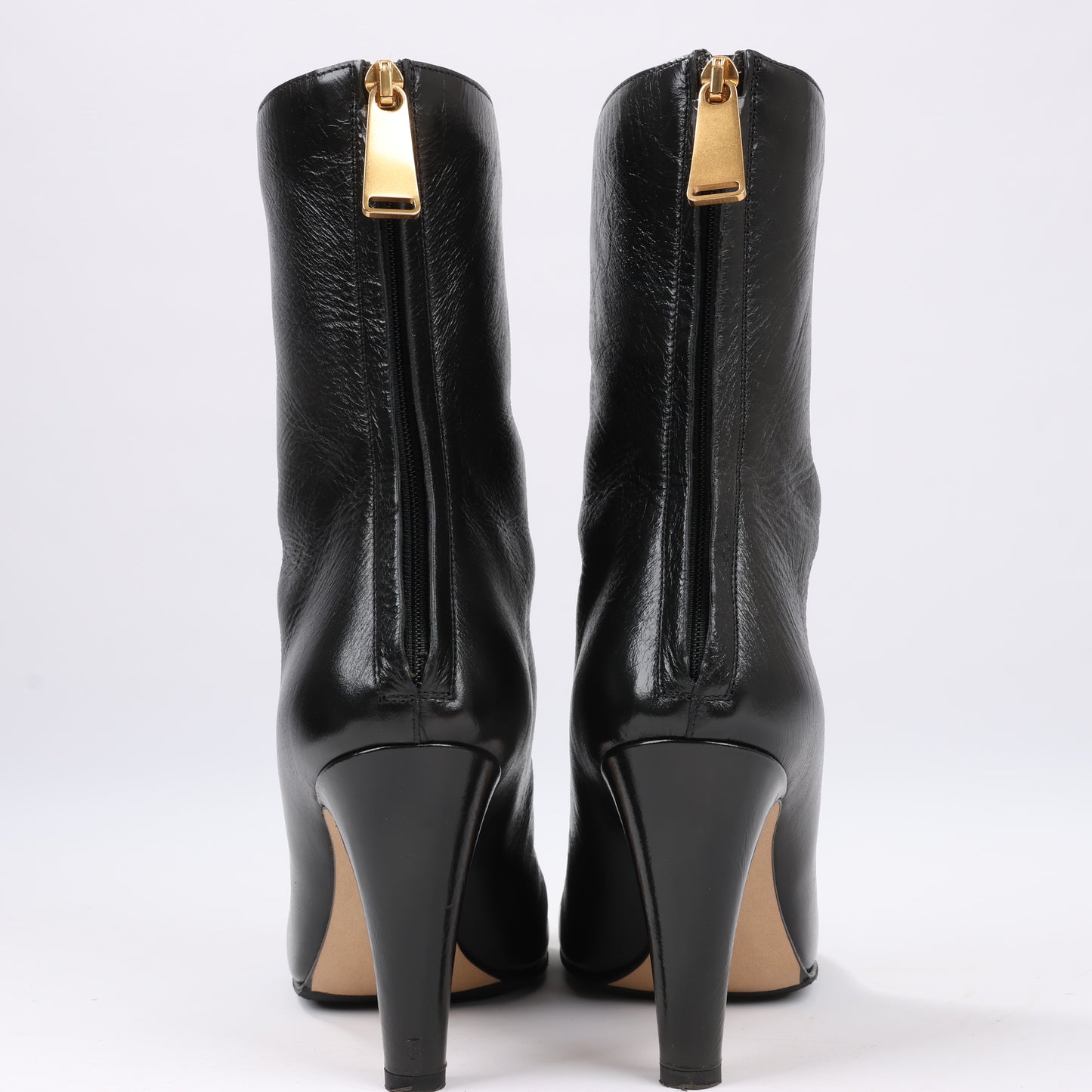 Bottines à talons Bottega Veneta LAVILLE en cuir noir, taille 38