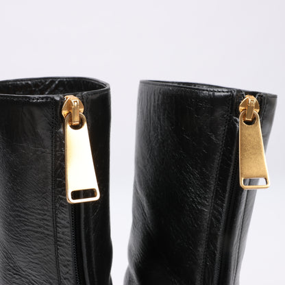 Bottines à talons Bottega Veneta LAVILLE en cuir noir, taille 38