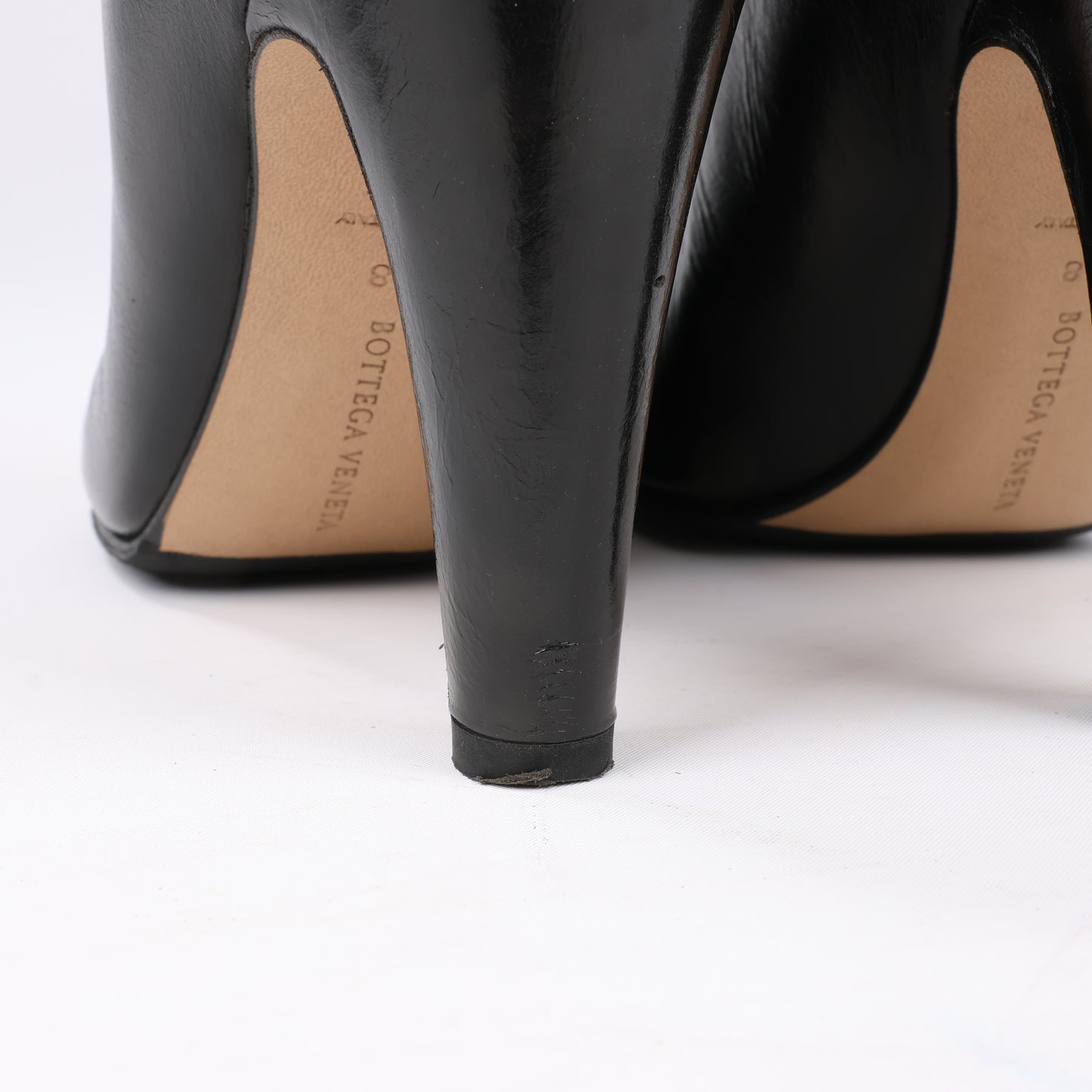 Bottines à talons Bottega Veneta LAVILLE en cuir noir, taille 38