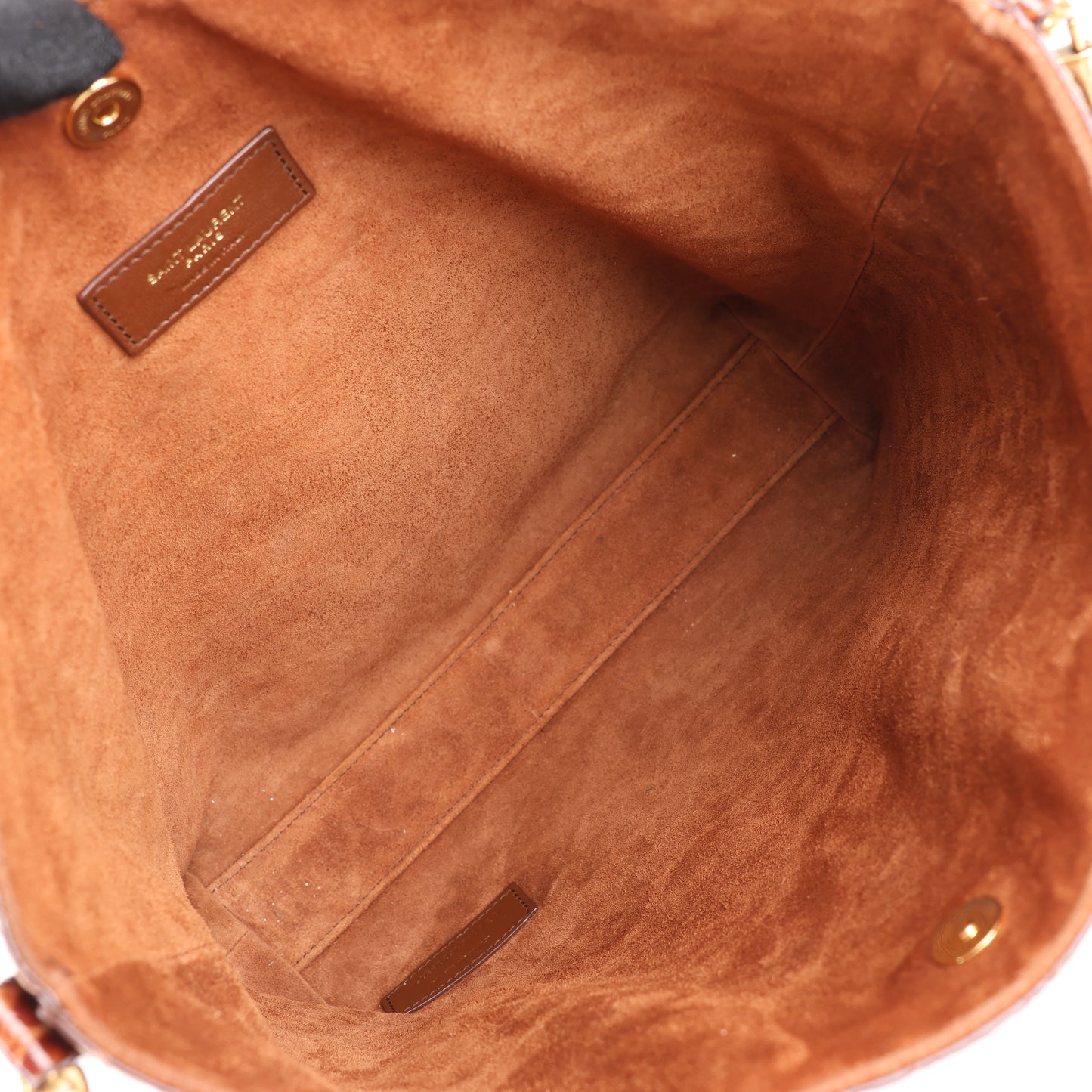 Sac à main Saint Laurent Paris Toy Shopping Mock Croc 2 voies marron 600307