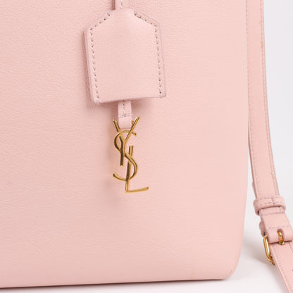 Sac à main en cuir Saint Laurent Paris Toy Shopping 2 voies, rose 498612