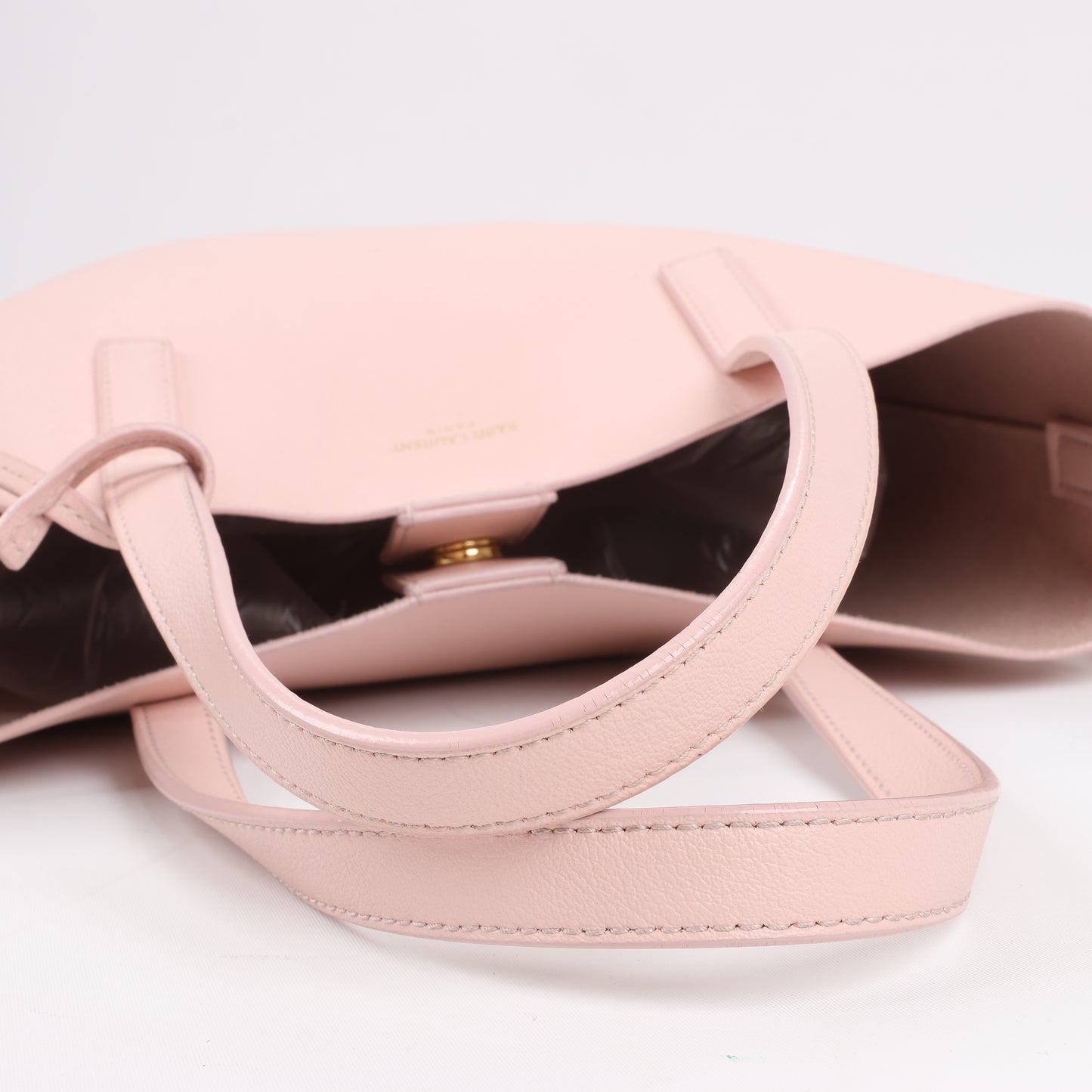 Sac à main en cuir Saint Laurent Paris Toy Shopping 2 voies, rose 498612