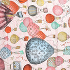Louis Vuitton "up AND away" M77661 100% Silk Scarf in Pink GM1213