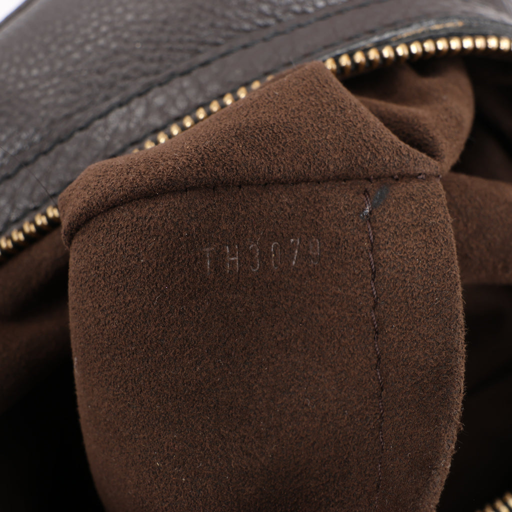 Louis Vuitton Monogram Mahina Leather Lunar GM Handbag in Brown M97052