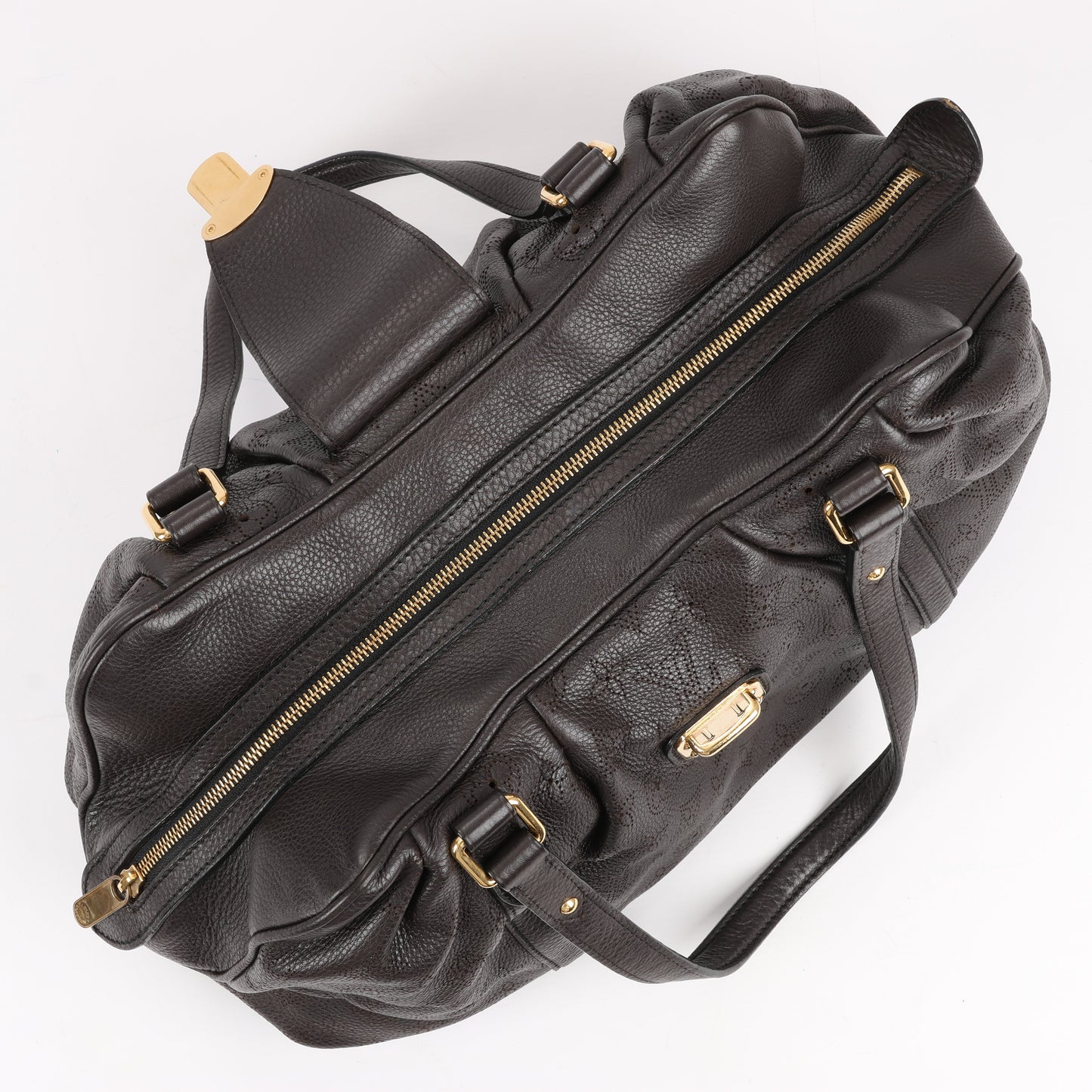 Louis Vuitton Monogram Mahina Leather Lunar GM Handbag in Brown M97052