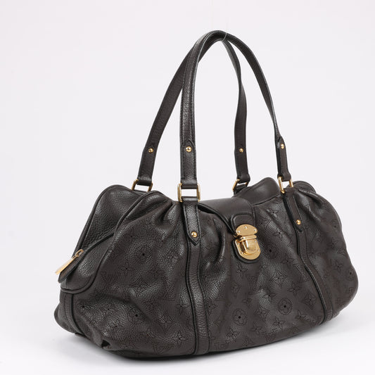 Louis Vuitton Monogram Mahina Leather Lunar GM Handbag in Brown M97052