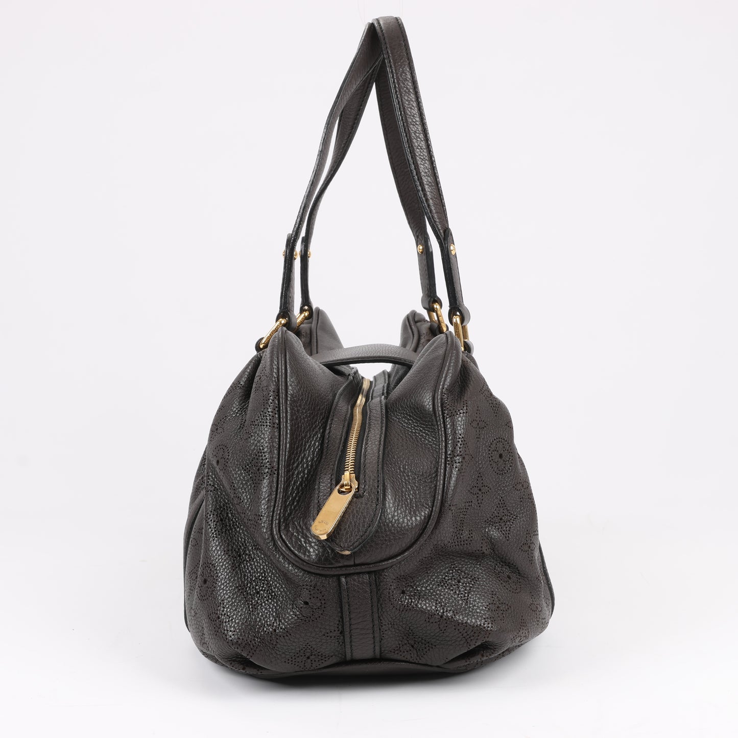 Louis Vuitton Monogram Mahina Leather Lunar GM Handbag in Brown M97052