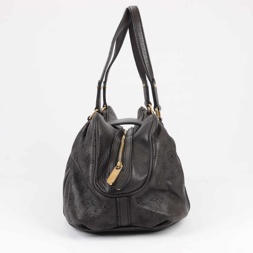 Louis Vuitton Monogram Mahina Leather Lunar GM Handbag in Brown M97052