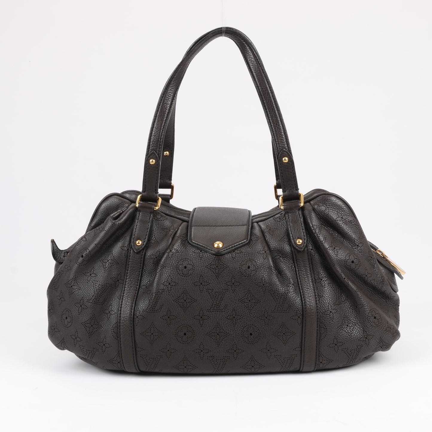 Louis Vuitton Monogram Mahina Leather Lunar GM Handbag in Brown M97052