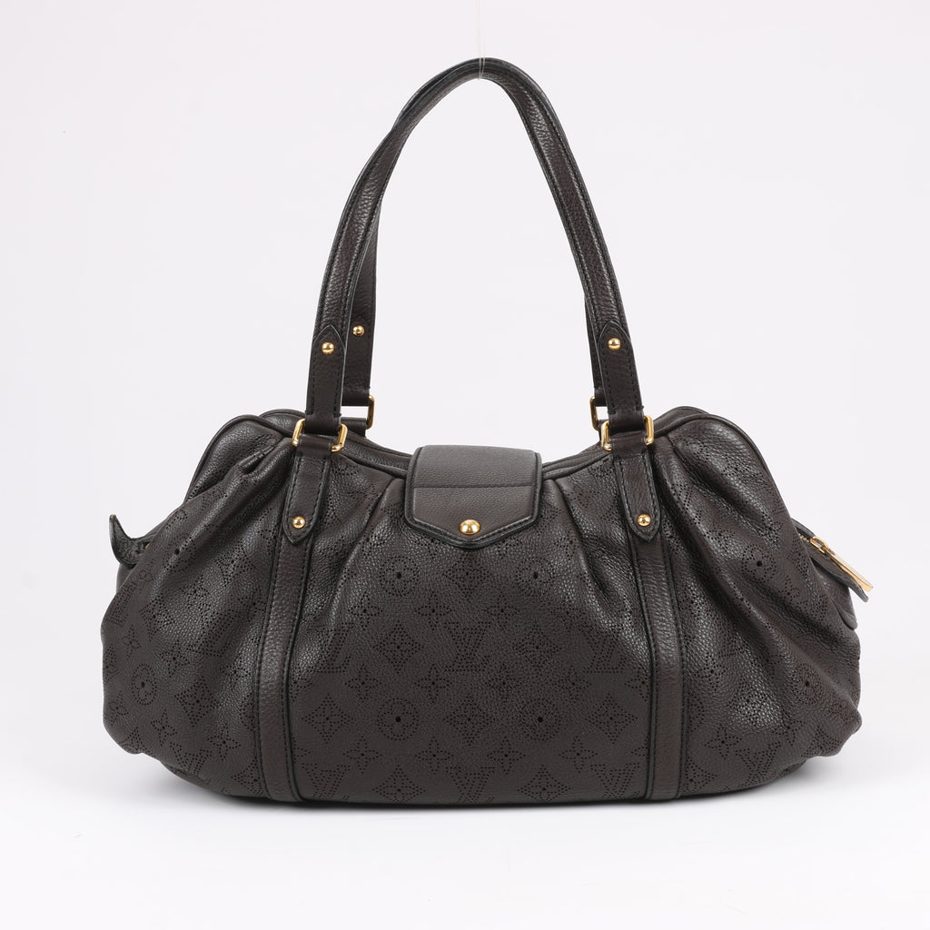 Louis Vuitton Monogram Mahina Leather Lunar GM Handbag in Brown M97052