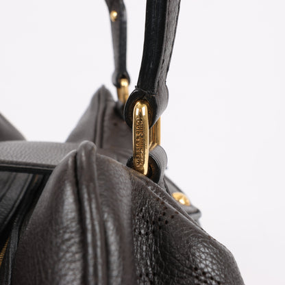 Louis Vuitton Monogram Mahina Leather Lunar GM Handbag in Brown M97052