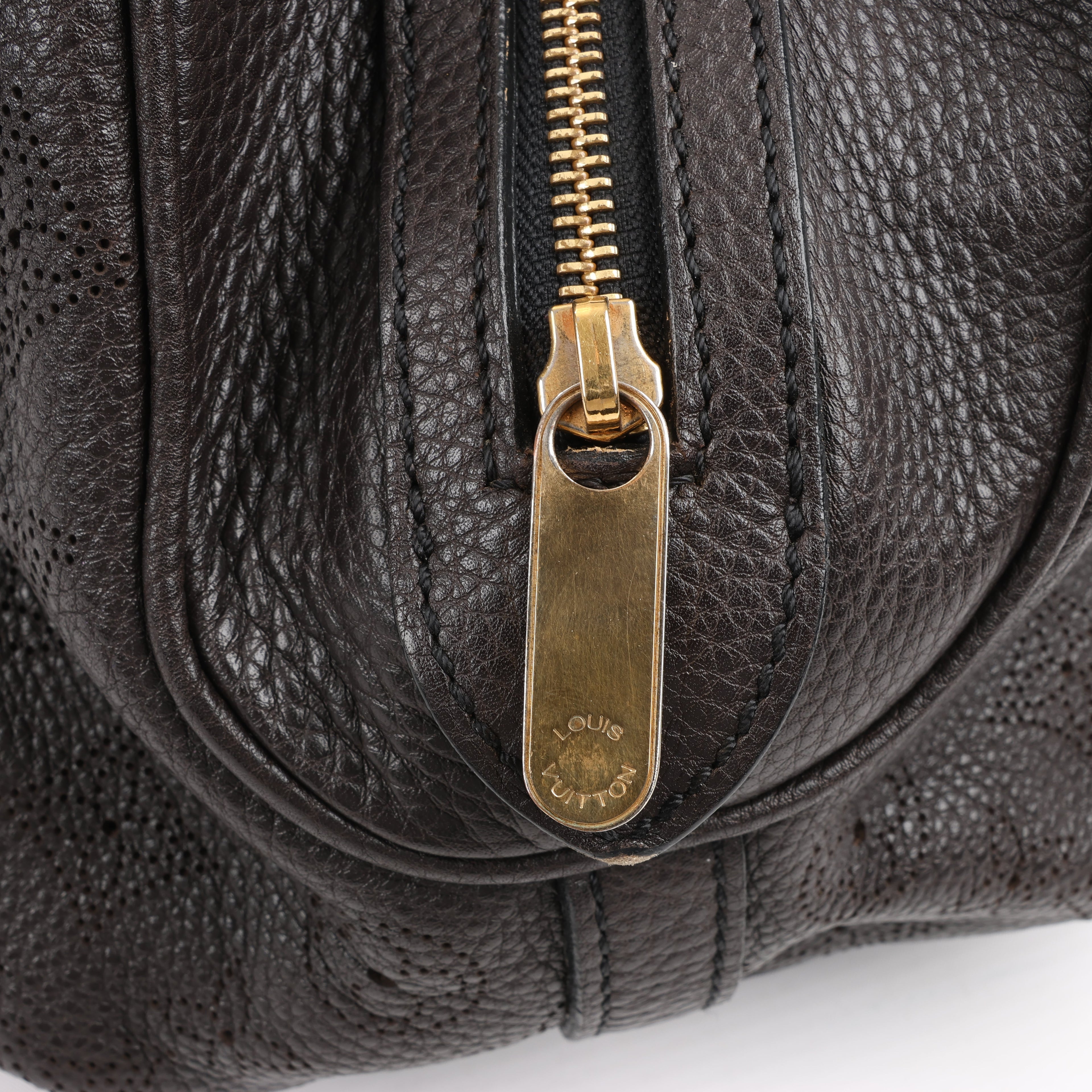 Louis Vuitton Monogram Mahina Leather Lunar GM Handbag in Brown M97052