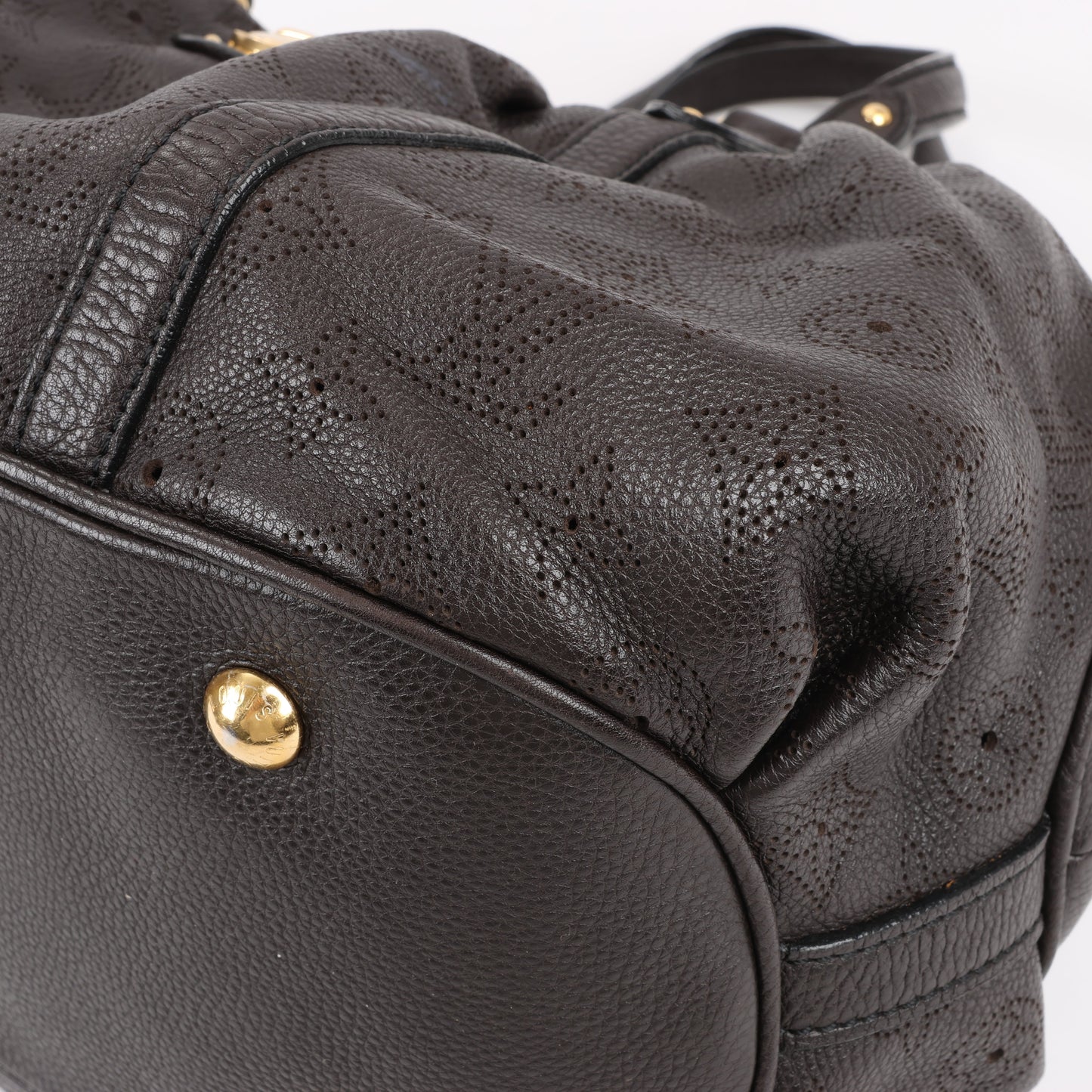 Louis Vuitton Monogram Mahina Leather Lunar GM Handbag in Brown M97052