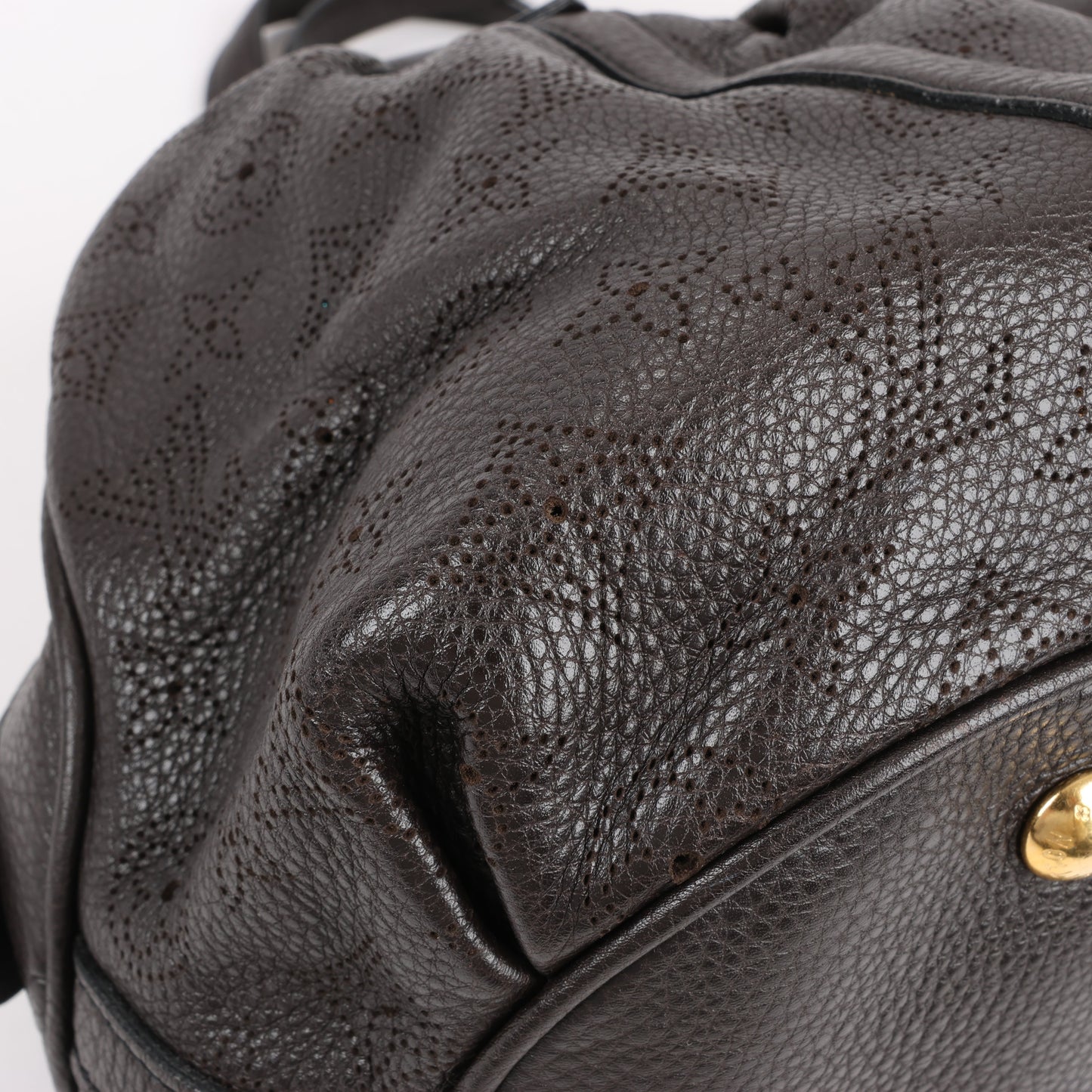 Louis Vuitton Monogram Mahina Leather Lunar GM Handbag in Brown M97052