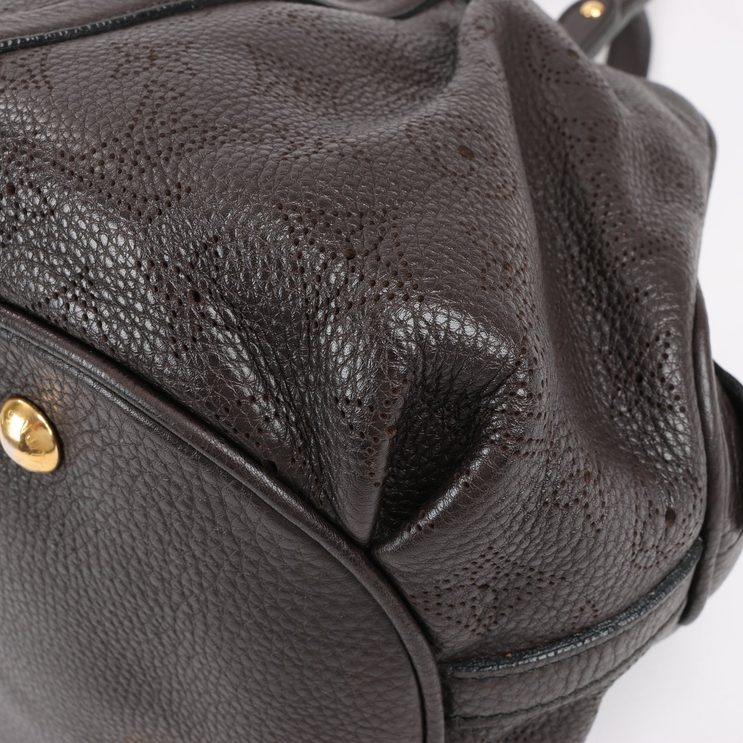 Louis Vuitton Monogram Mahina Leather Lunar GM Handbag in Brown M97052