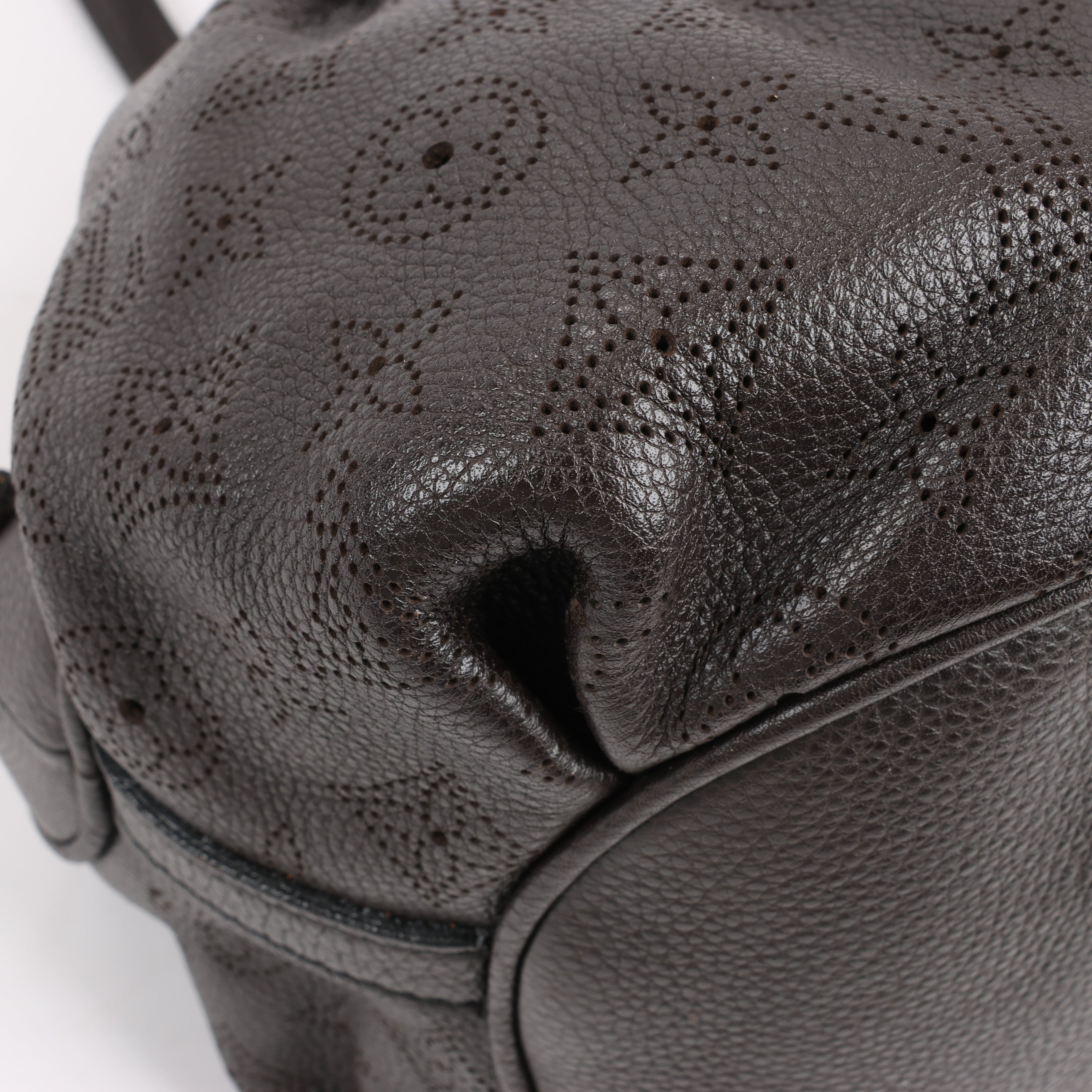 Louis Vuitton Monogram Mahina Leather Lunar GM Handbag in Brown M97052