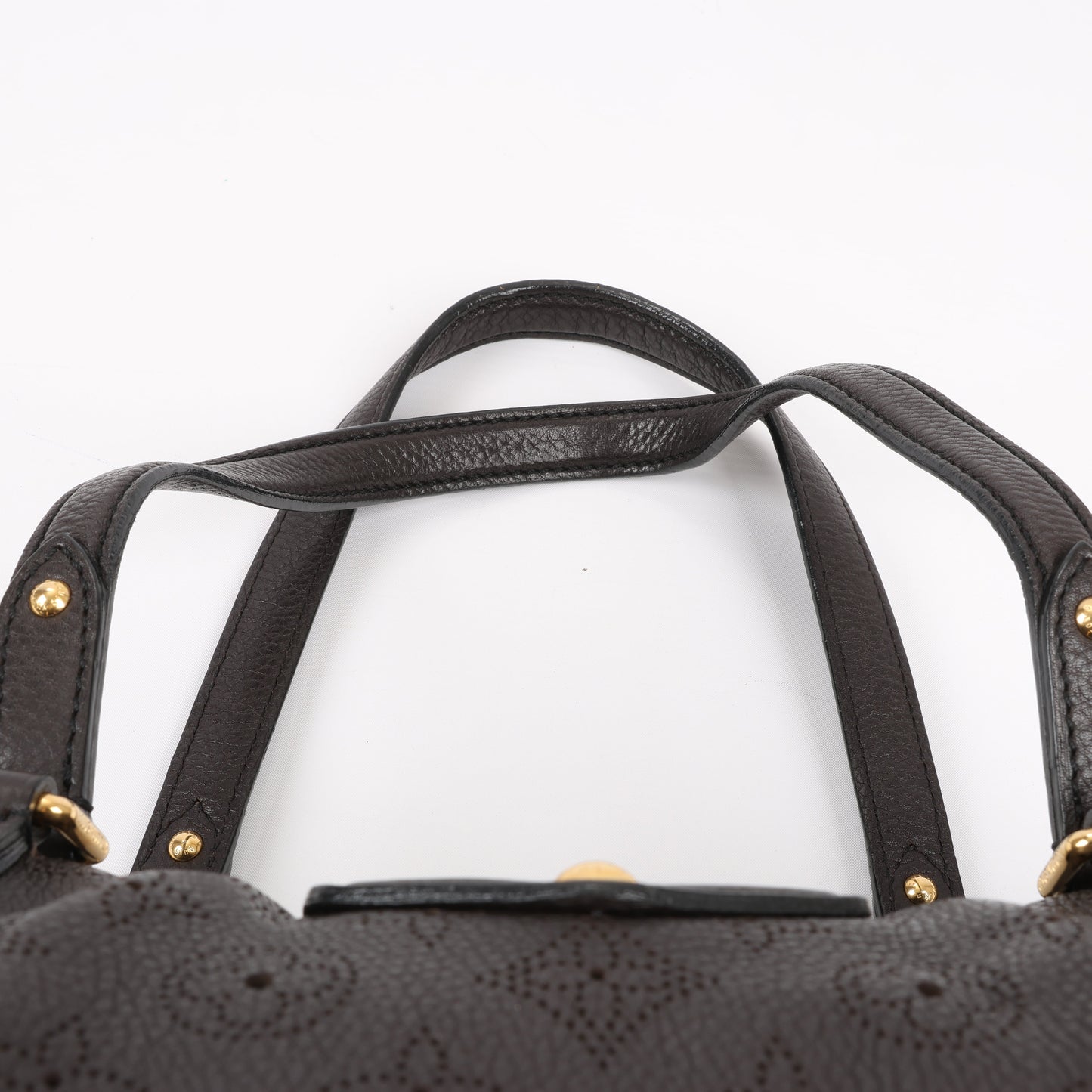 Louis Vuitton Monogram Mahina Leather Lunar GM Handbag in Brown M97052