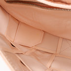 Bottega Veneta Maxi Intrecciato Cassette Leather Shoulder Bag in Powder Beige
