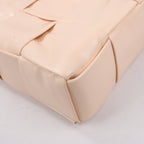 Bottega Veneta Maxi Intrecciato Cassette Leather Shoulder Bag in Powder Beige