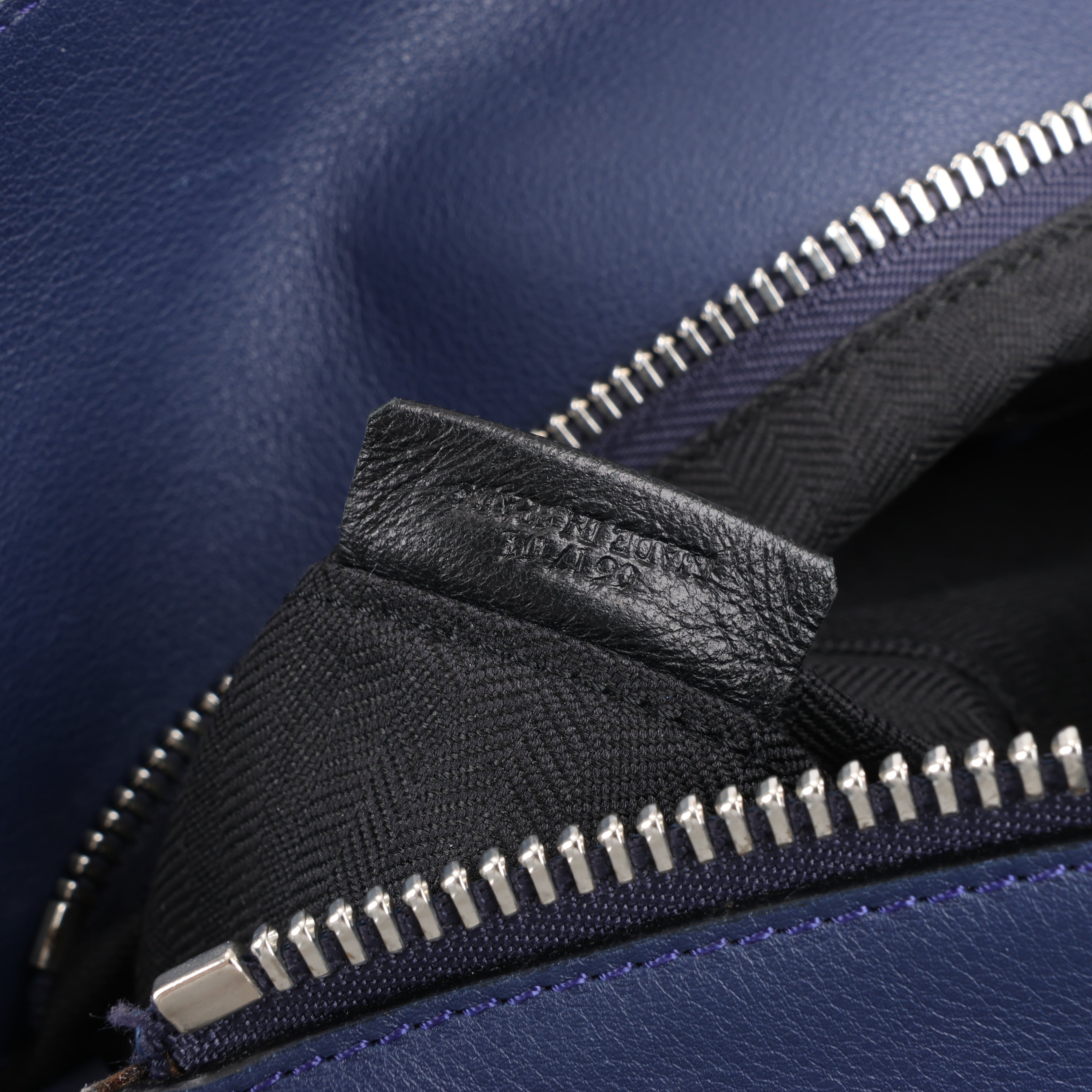 LOEWE Puzzle Large Leather 2Way Handbag in Navy Blue