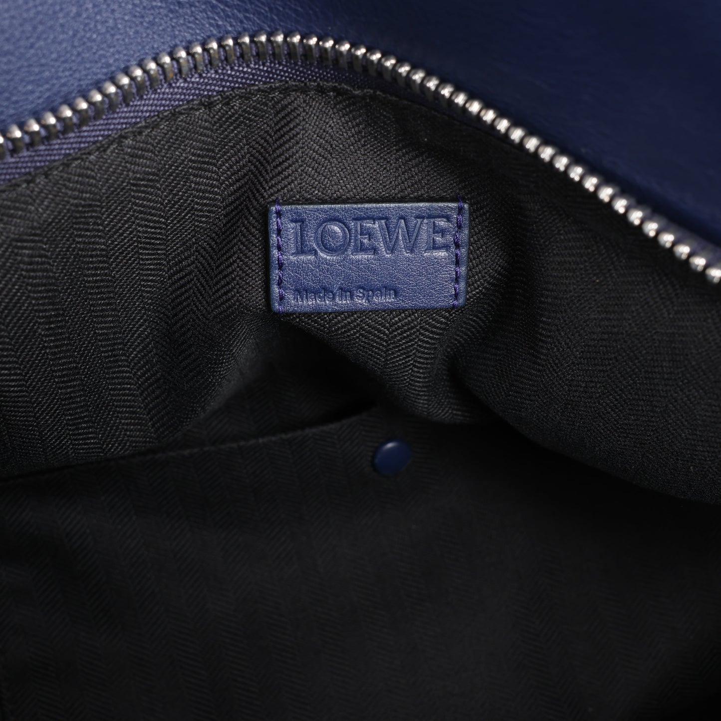 LOEWE Puzzle – Große 2-Wege-Handtasche aus Leder in Marineblau