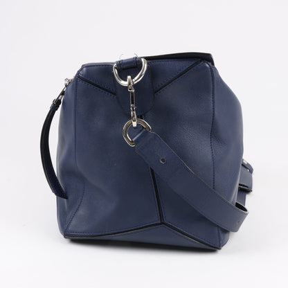 LOEWE Puzzle – Große 2-Wege-Handtasche aus Leder in Marineblau