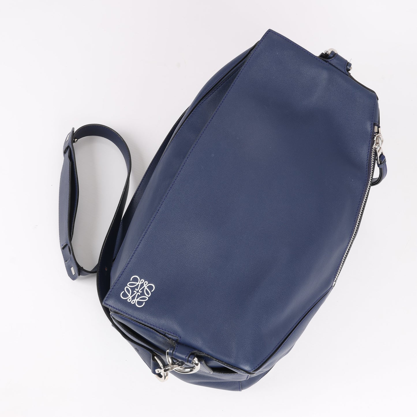 LOEWE Puzzle – Große 2-Wege-Handtasche aus Leder in Marineblau