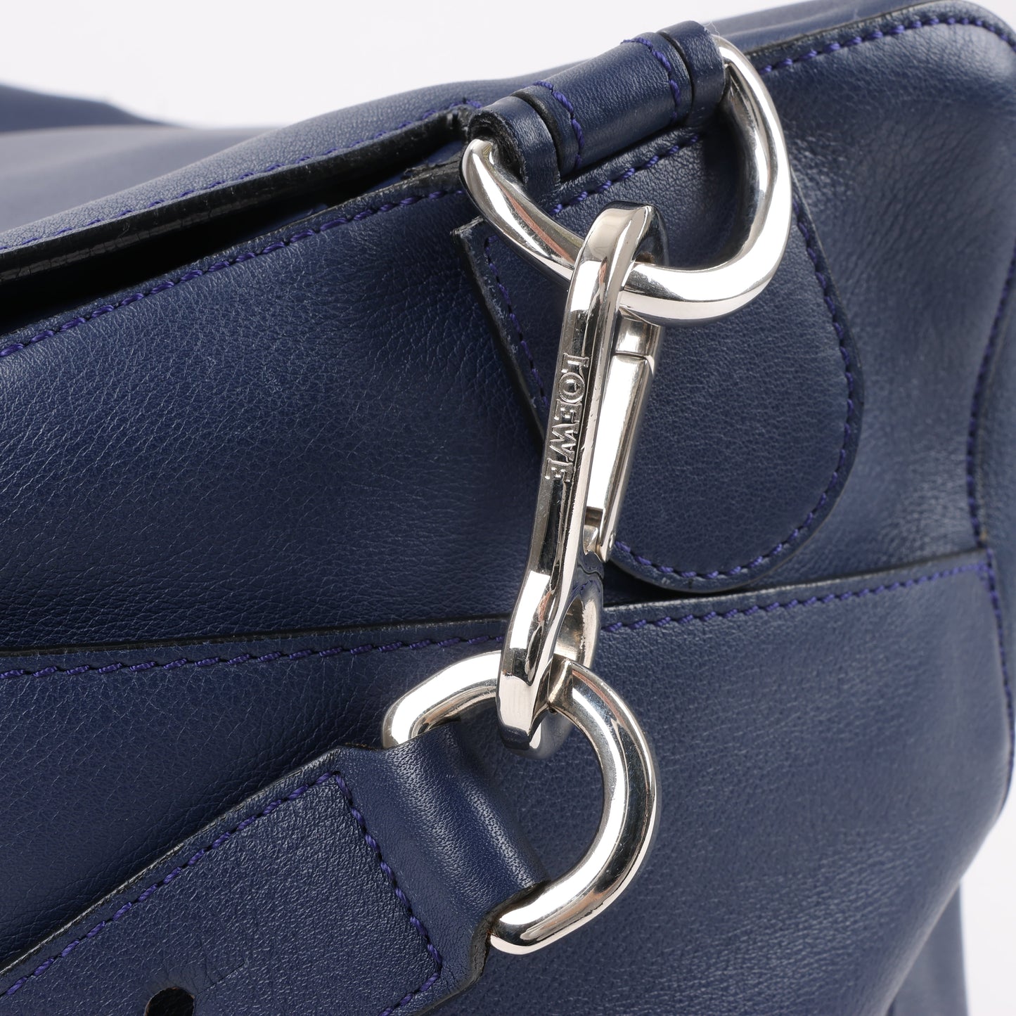 LOEWE Puzzle – Große 2-Wege-Handtasche aus Leder in Marineblau