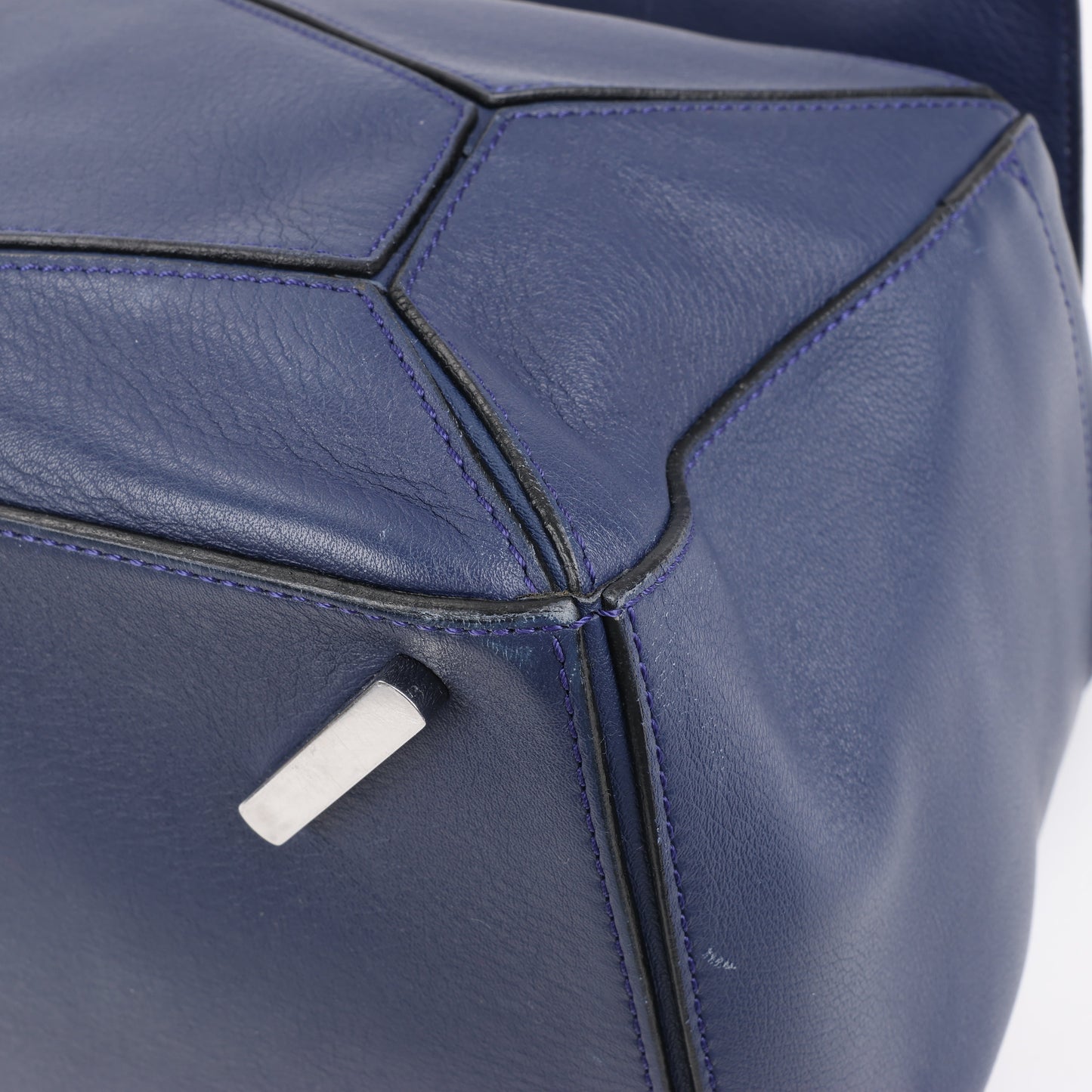 LOEWE Puzzle – Große 2-Wege-Handtasche aus Leder in Marineblau