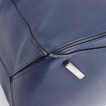 LOEWE Puzzle – Große 2-Wege-Handtasche aus Leder in Marineblau
