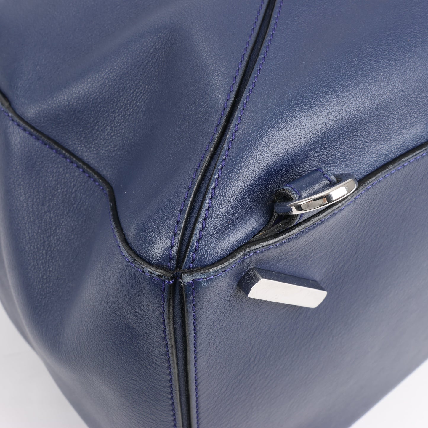 LOEWE Puzzle – Große 2-Wege-Handtasche aus Leder in Marineblau