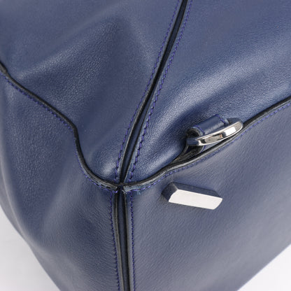 LOEWE Puzzle – Große 2-Wege-Handtasche aus Leder in Marineblau