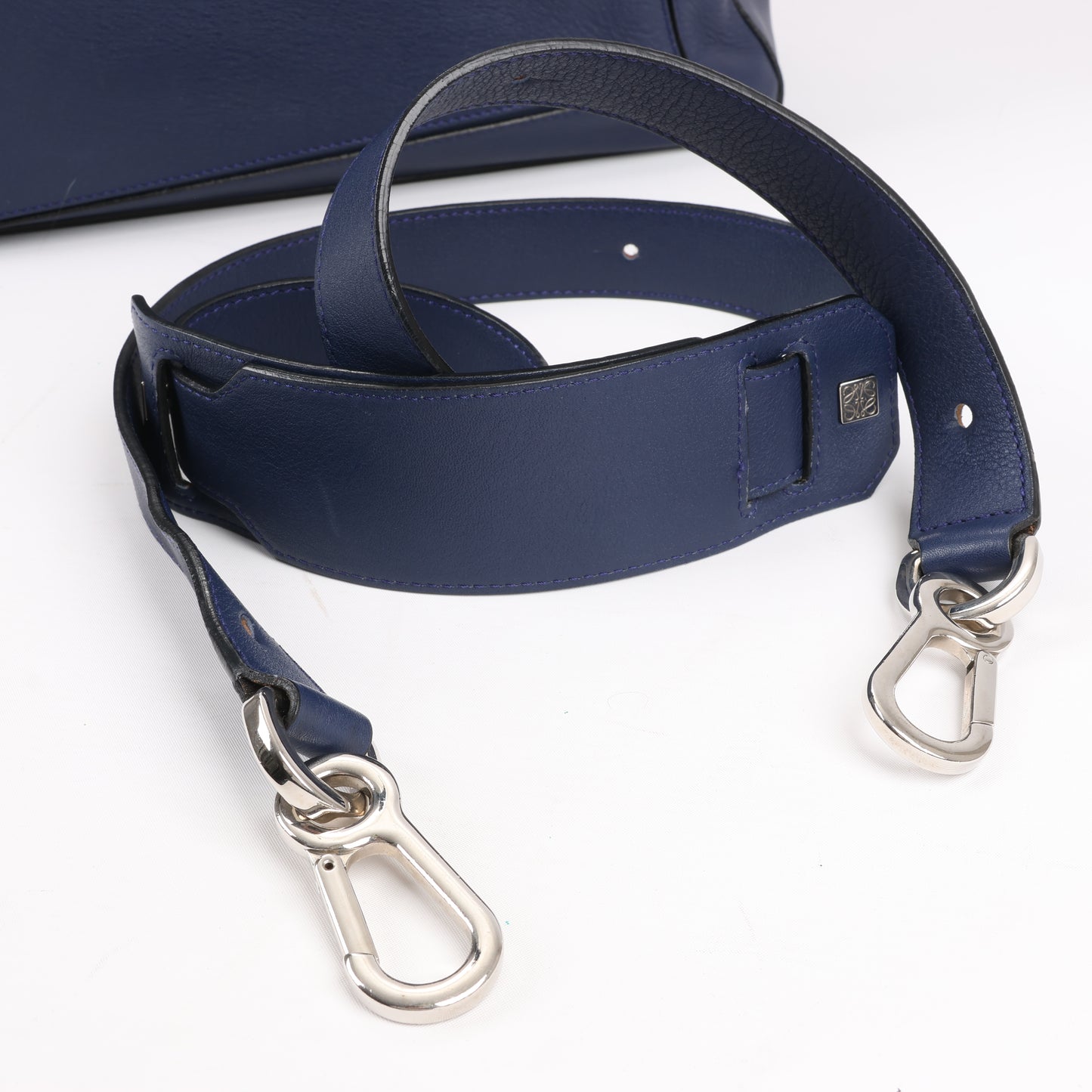 LOEWE Puzzle Large Leather 2Way Handbag in Navy Blue