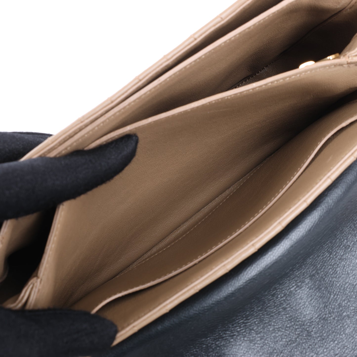 Sac à bandoulière en cuir Celine C Sées Medium Noir × Marron