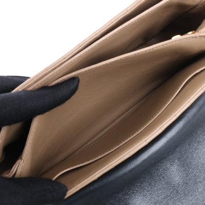 Sac à bandoulière en cuir Celine C Sées Medium Noir × Marron