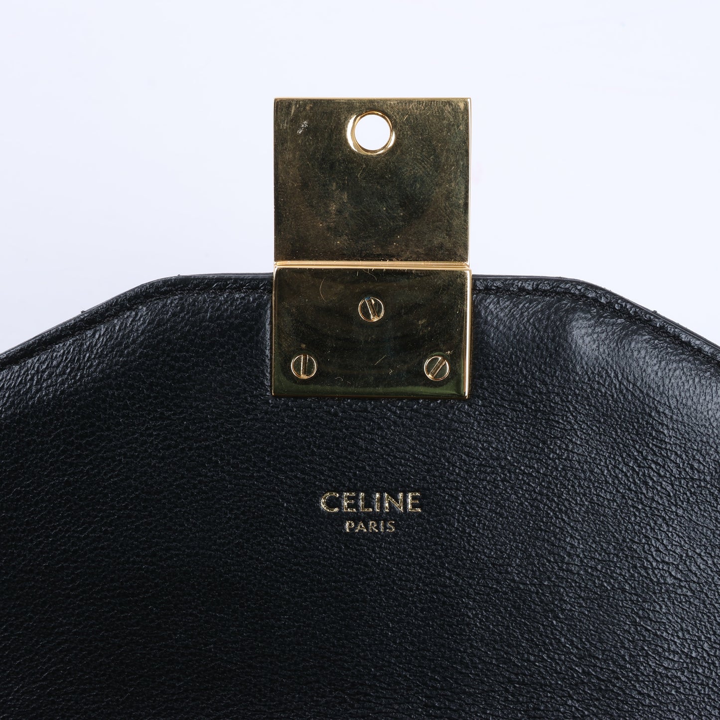 Sac à bandoulière en cuir Celine C Sées Medium Noir × Marron
