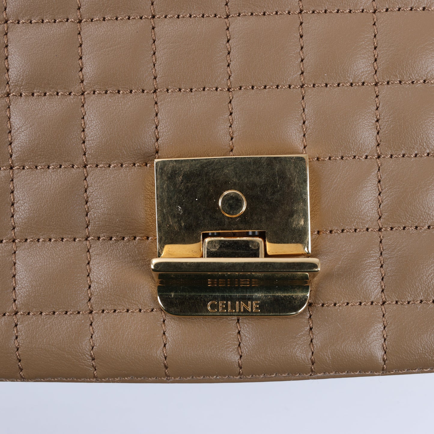 Sac à bandoulière en cuir Celine C Sées Medium Noir × Marron