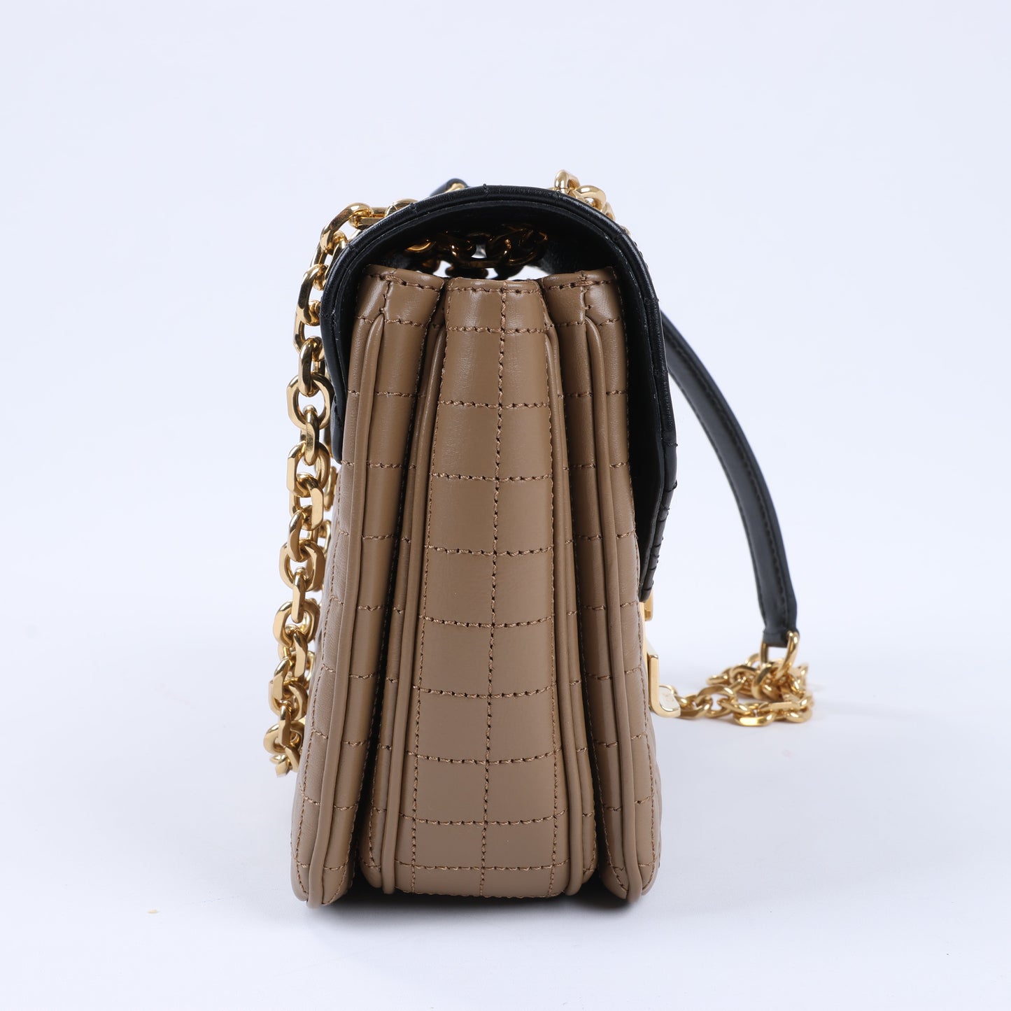 Sac à bandoulière en cuir Celine C Sées Medium Noir × Marron