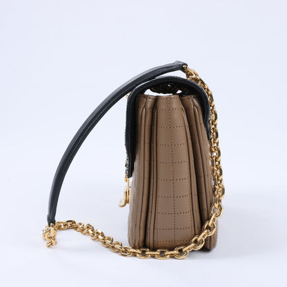 Sac à bandoulière en cuir Celine C Sées Medium Noir × Marron