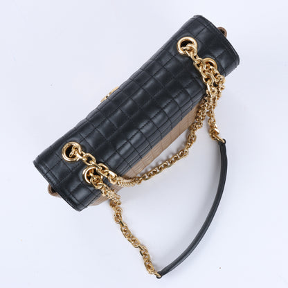 Sac à bandoulière en cuir Celine C Sées Medium Noir × Marron