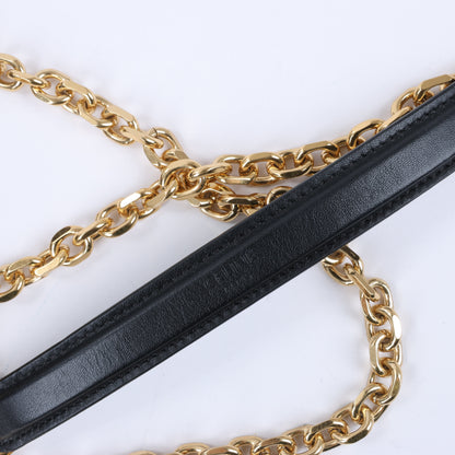 Sac à bandoulière en cuir Celine C Sées Medium Noir × Marron