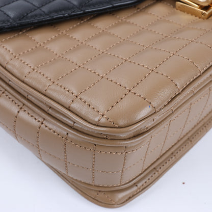 Sac à bandoulière en cuir Celine C Sées Medium Noir × Marron