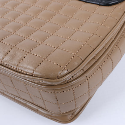 Sac à bandoulière en cuir Celine C Sées Medium Noir × Marron