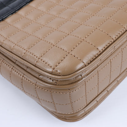 Sac à bandoulière en cuir Celine C Sées Medium Noir × Marron