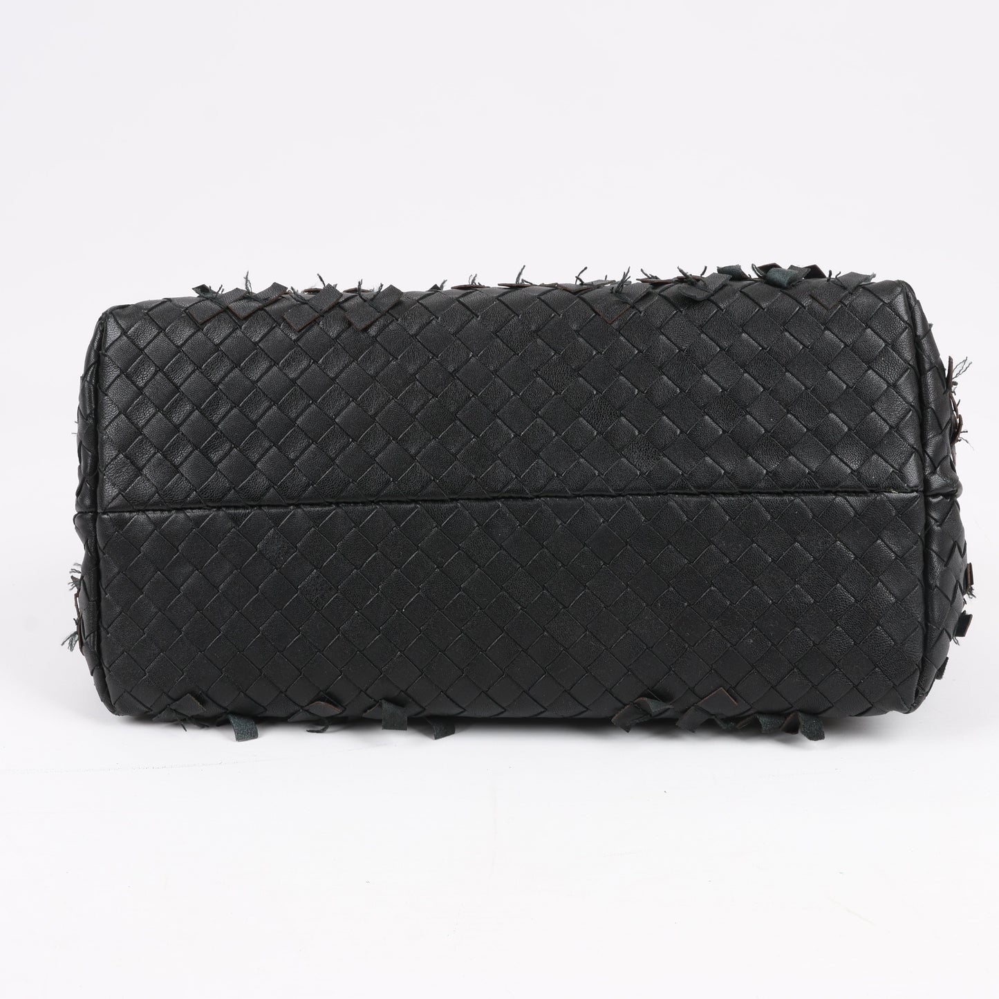Bottega Veneta Intrecciato Leather Shoulder Bag in Black