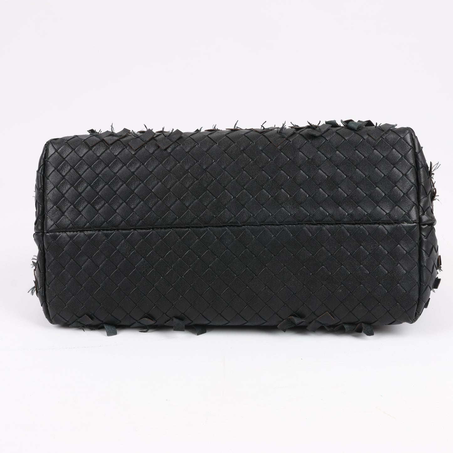 Bottega Veneta Intrecciato Leather Shoulder Bag in Black
