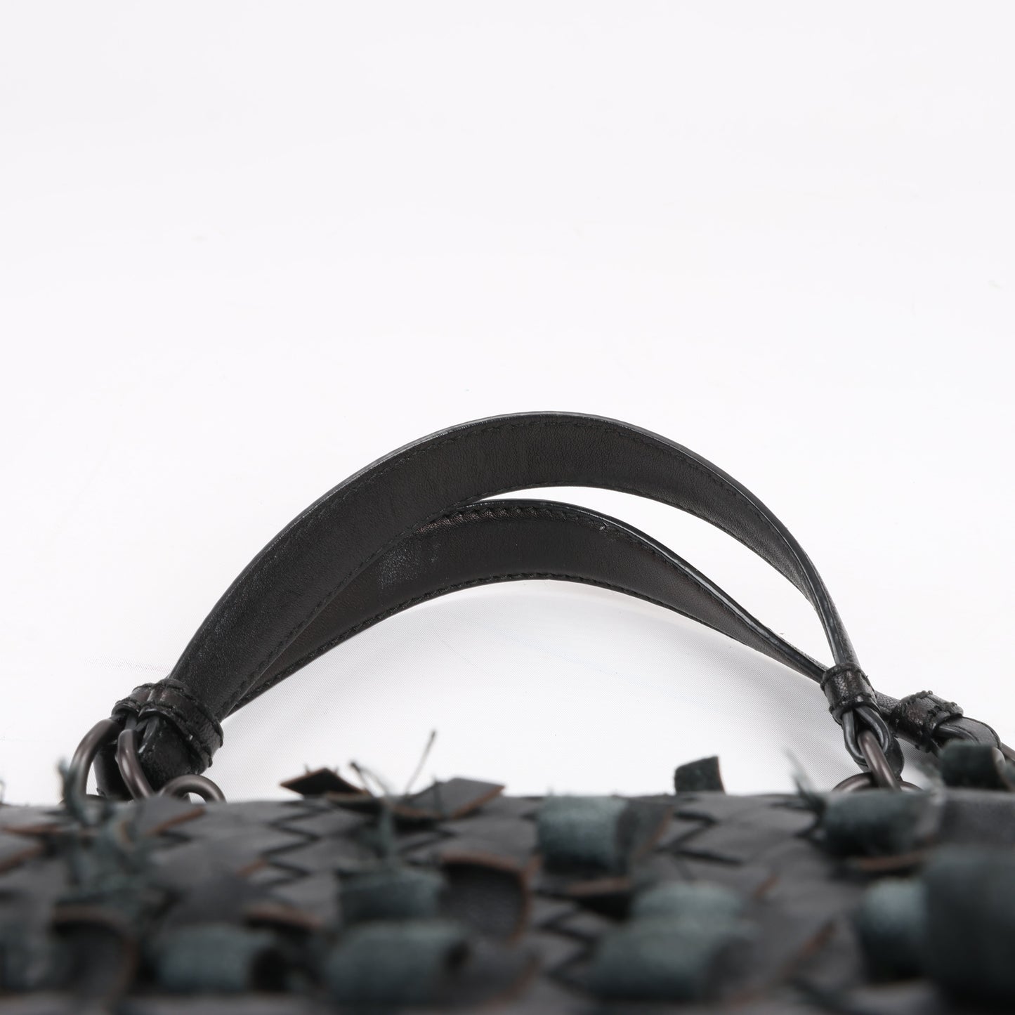Bottega Veneta Intrecciato Leather Shoulder Bag in Black
