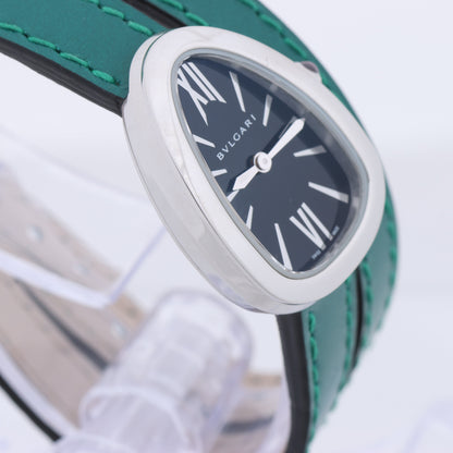 Montre Bulgari Serpenti SPS27 1NJ2IT SS et cuir QZ cadran noir