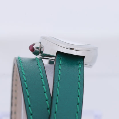 Montre Bulgari Serpenti SPS27 1NJ2IT SS et cuir QZ cadran noir