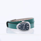 Bulgari Serpenti SPS27 1NJ2IT SS & Leather QZ Black Dial Watch